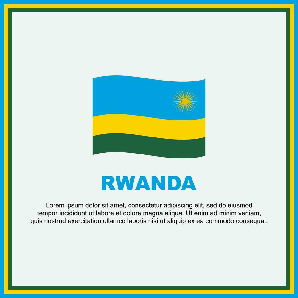 Rwanda Flag Background Design Template. Rwanda Independence Day Banner Social Media Post. Rwanda Banner vector