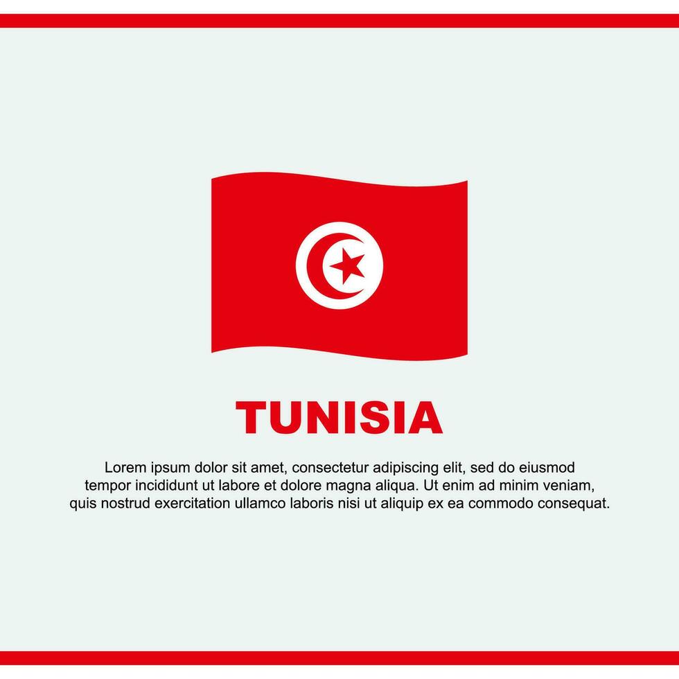Tunisia Flag Background Design Template. Tunisia Independence Day Banner Social Media Post. Tunisia Design vector