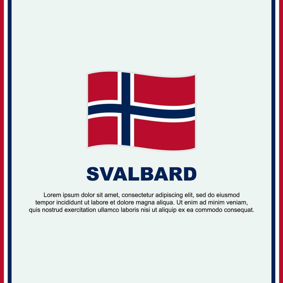 Svalbard Flag Background Design Template. Svalbard Independence Day Banner Social Media Post. Svalbard Cartoon vector