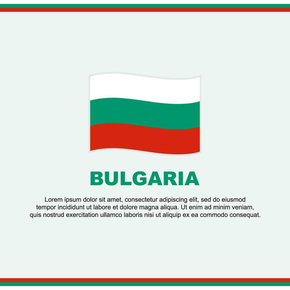 Bulgaria Flag Background Design Template. Bulgaria Independence Day Banner Social Media Post. Bulgaria Design vector