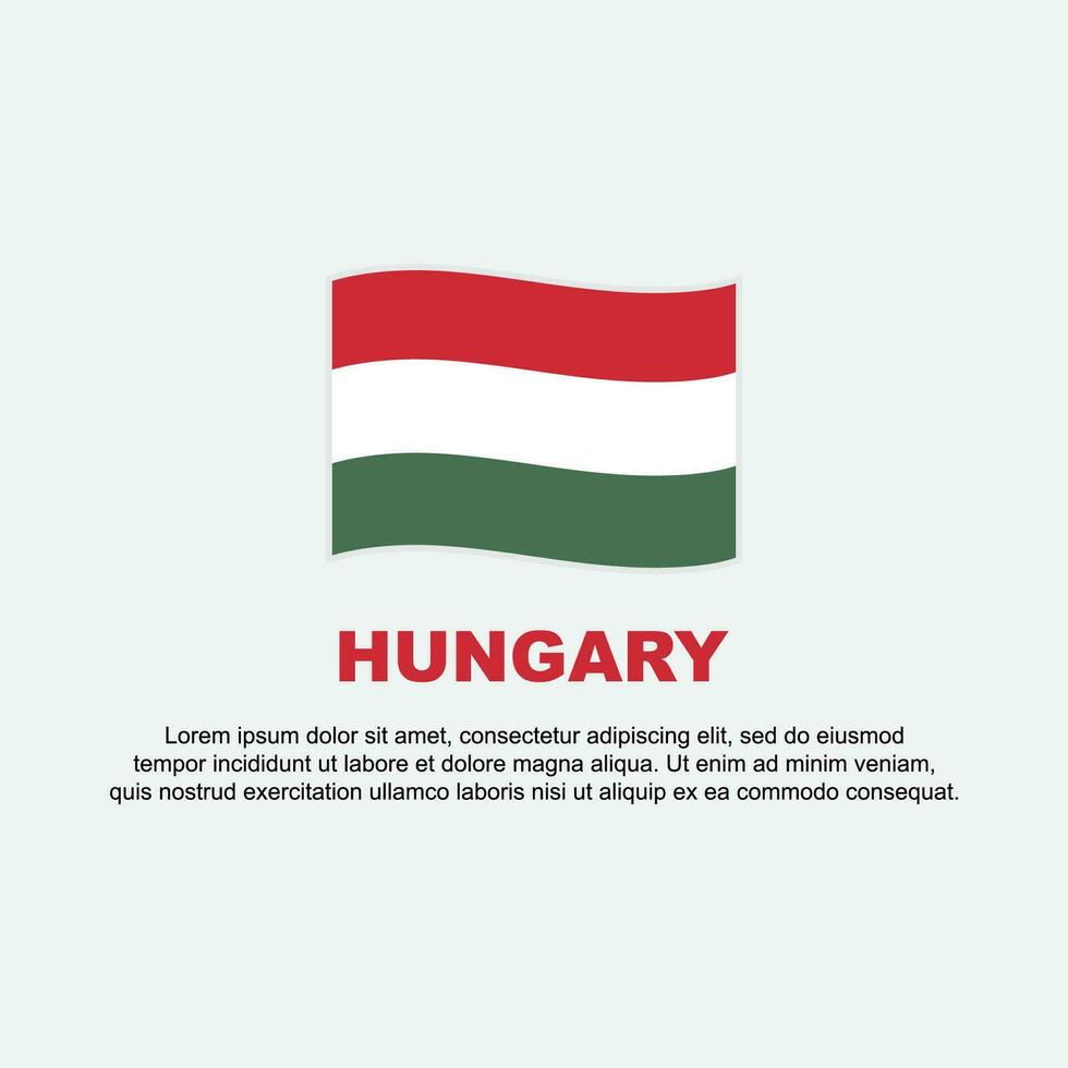 Hungary Flag Background Design Template. Hungary Independence Day Banner Social Media Post. Hungary Background vector