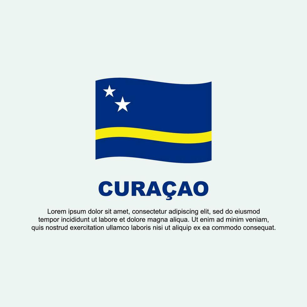 Curacao Flag Background Design Template. Curacao Independence Day Banner Social Media Post. Curacao Background vector