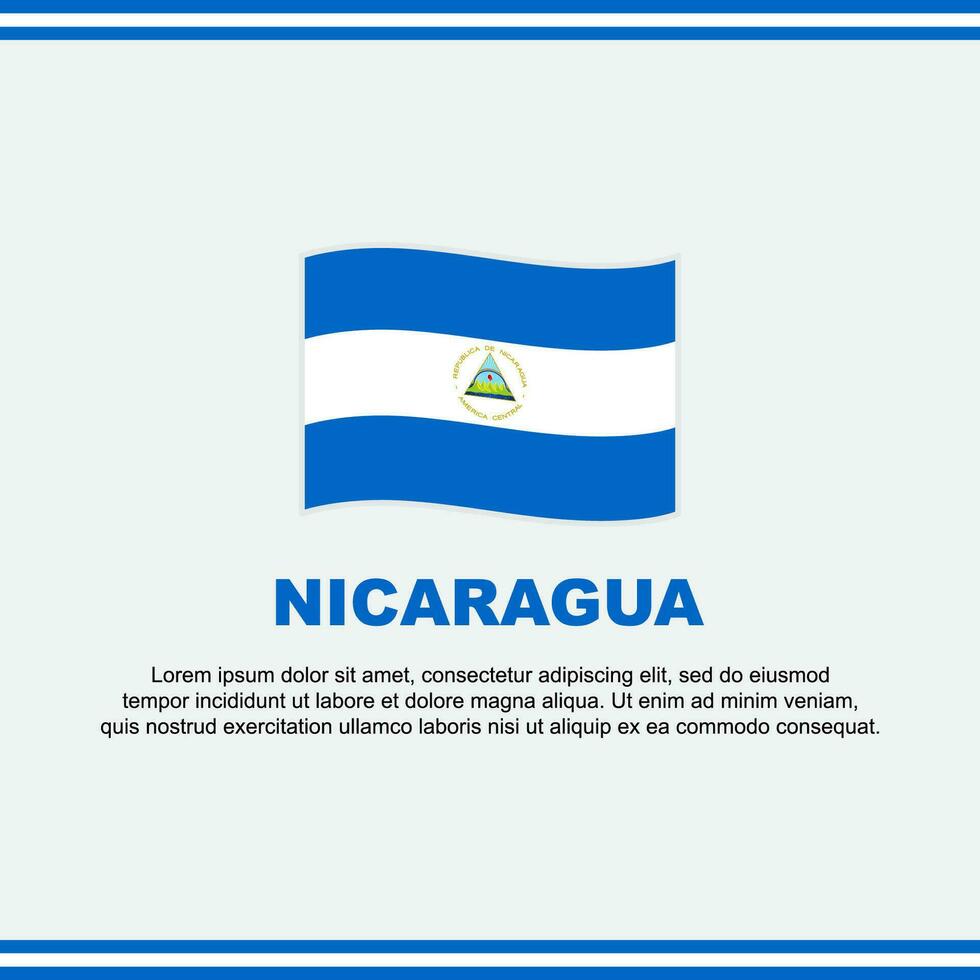 Nicaragua bandera antecedentes diseño modelo. Nicaragua independencia día bandera social medios de comunicación correo. Nicaragua diseño vector