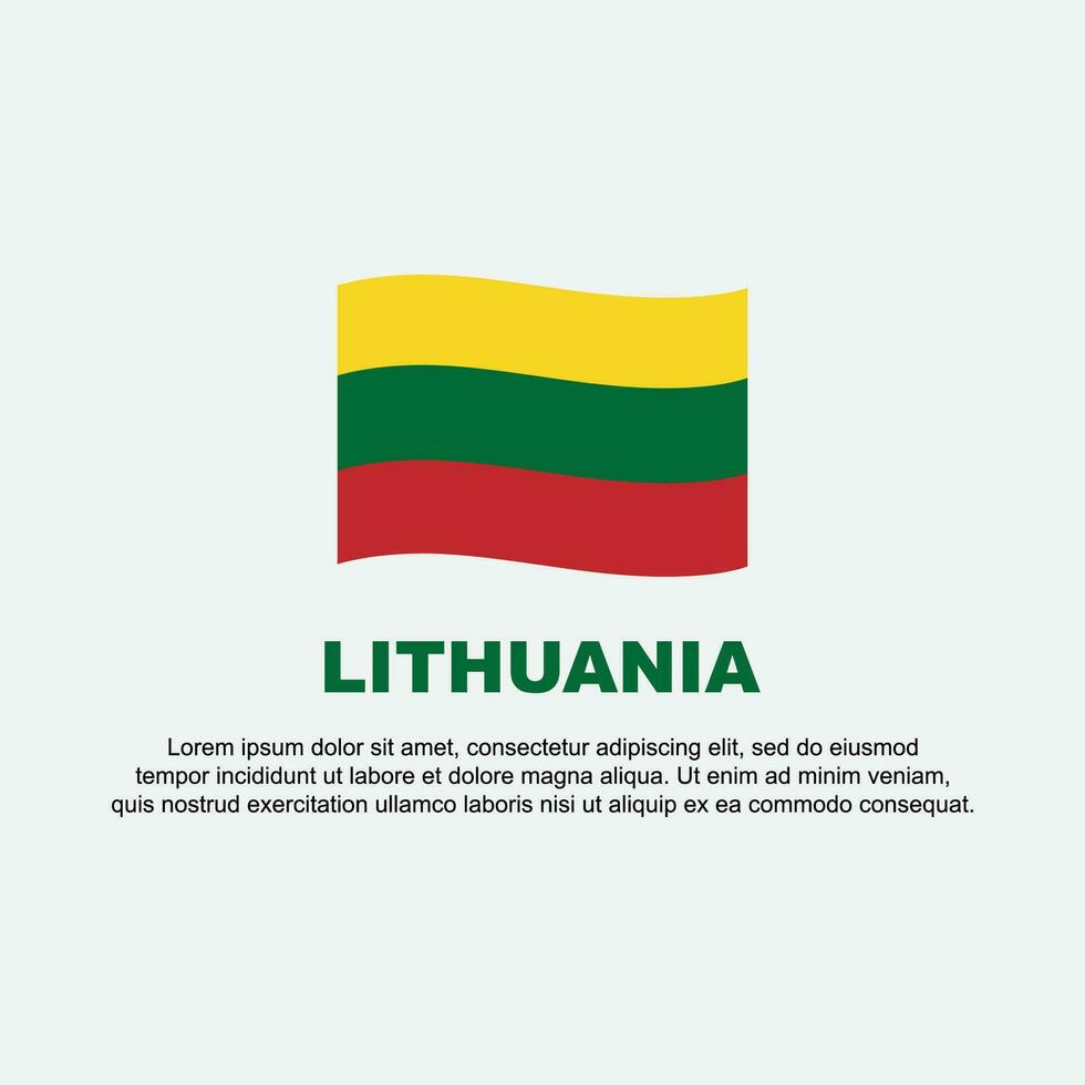 Lithuania Flag Background Design Template. Lithuania Independence Day Banner Social Media Post. Lithuania Background vector