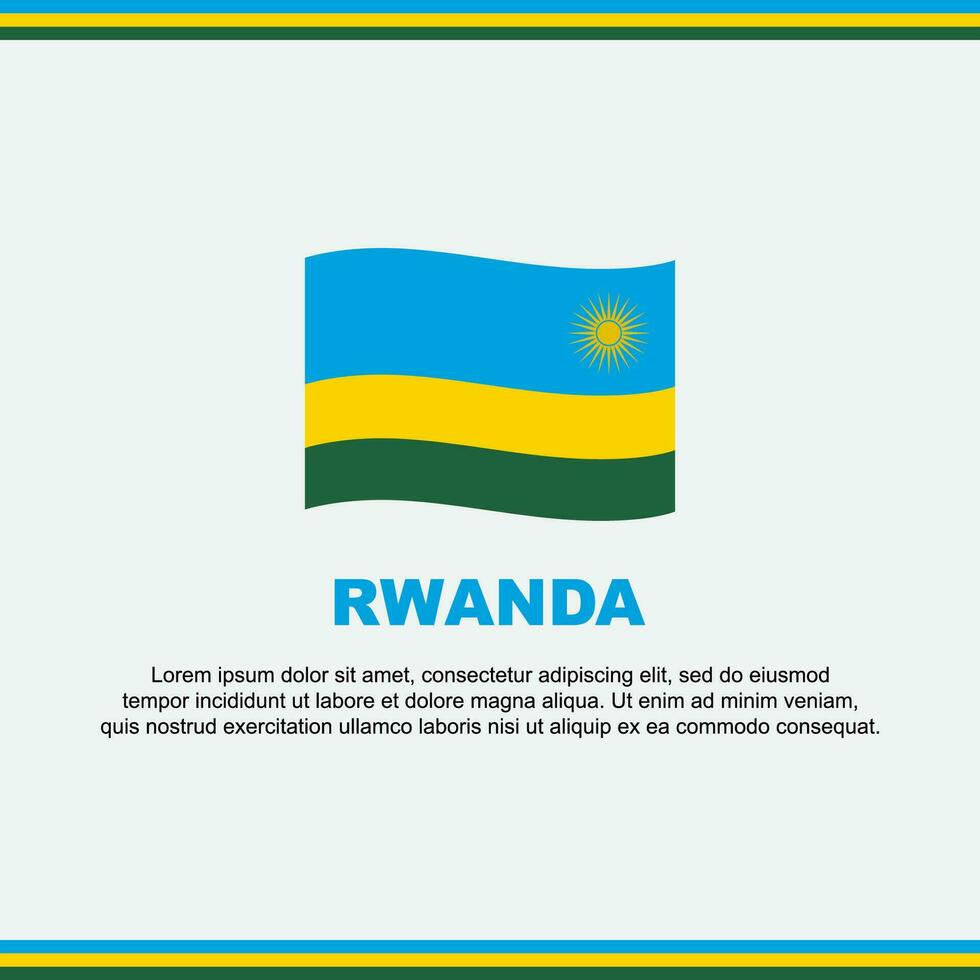 Rwanda Flag Background Design Template. Rwanda Independence Day Banner Social Media Post. Rwanda Design vector
