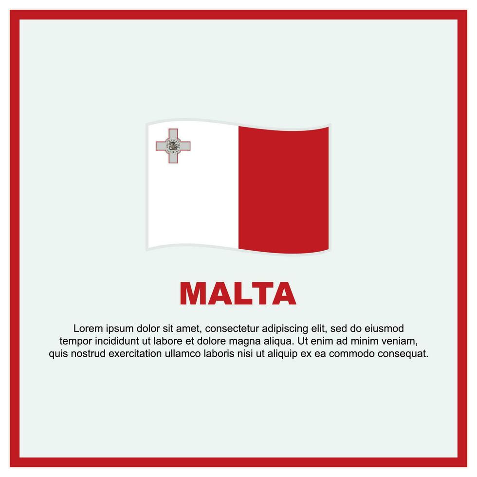 Malta Flag Background Design Template. Malta Independence Day Banner Social Media Post. Malta Banner vector