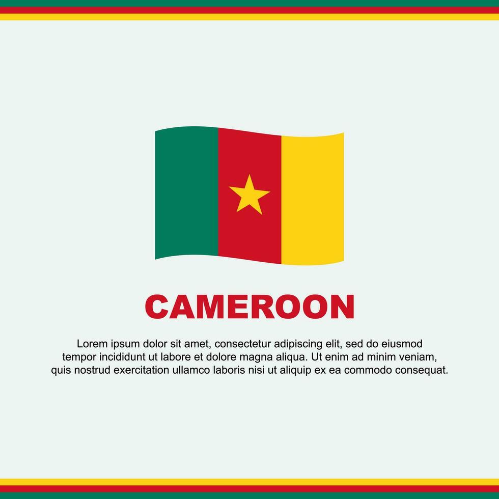 Camerún bandera antecedentes diseño modelo. Camerún independencia día bandera social medios de comunicación correo. Camerún diseño vector