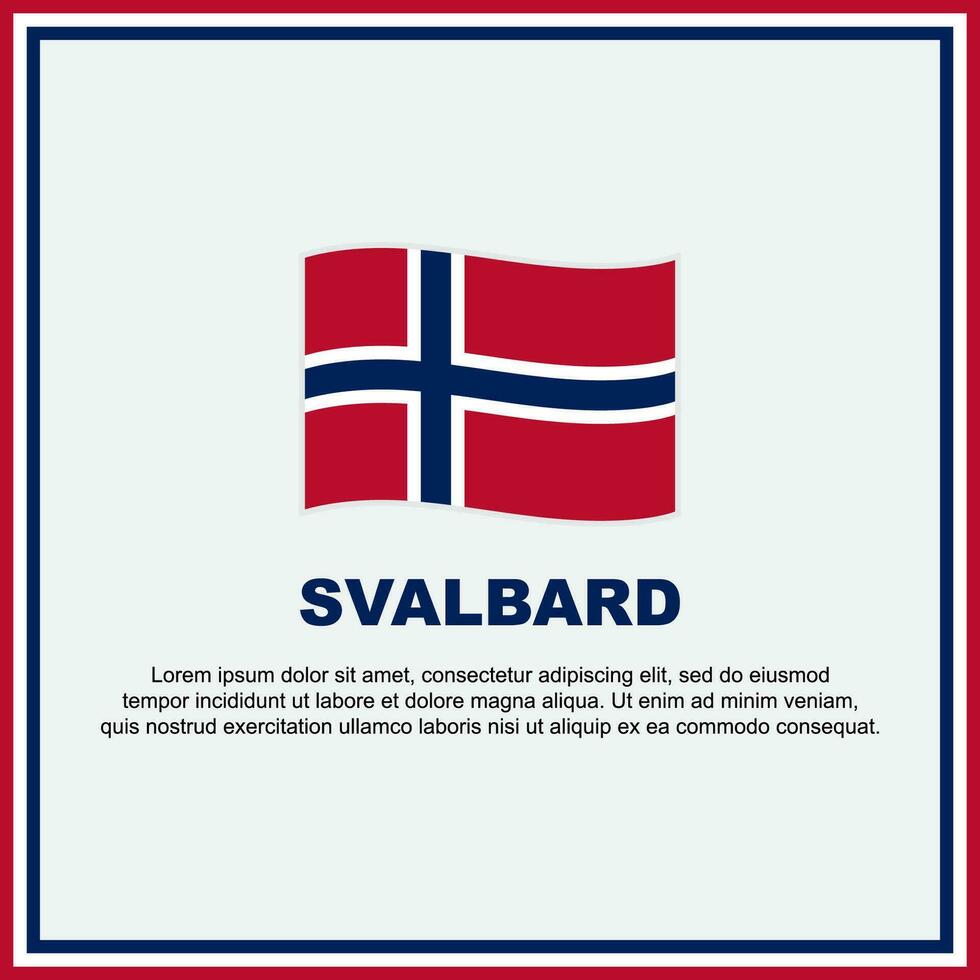 Svalbard Flag Background Design Template. Svalbard Independence Day Banner Social Media Post. Svalbard Banner vector