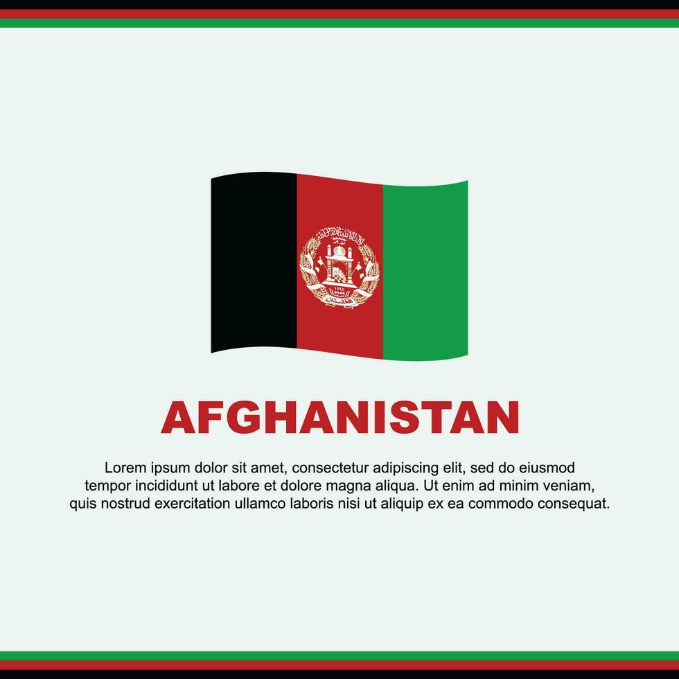 Afghanistan Flag Background Design Template. Afghanistan Independence Day Banner Social Media Post. Afghanistan Design vector