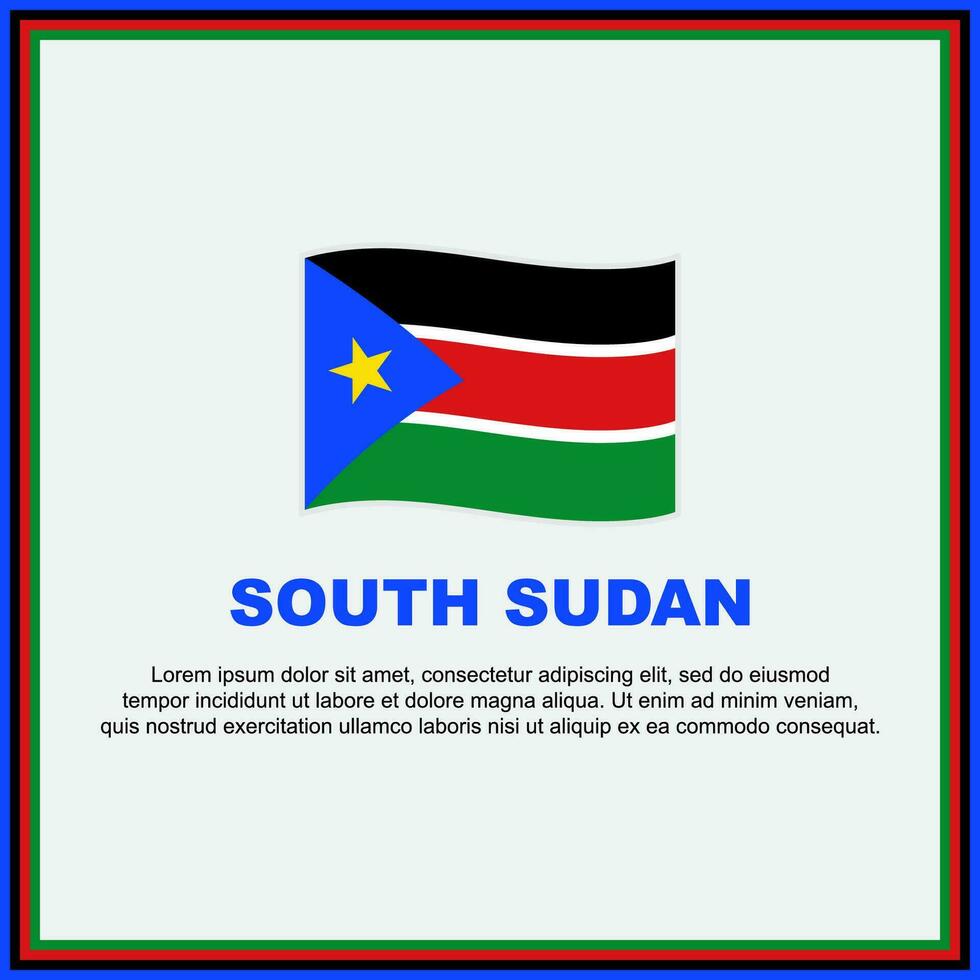 South Sudan Flag Background Design Template. South Sudan Independence Day Banner Social Media Post. South Sudan Banner vector