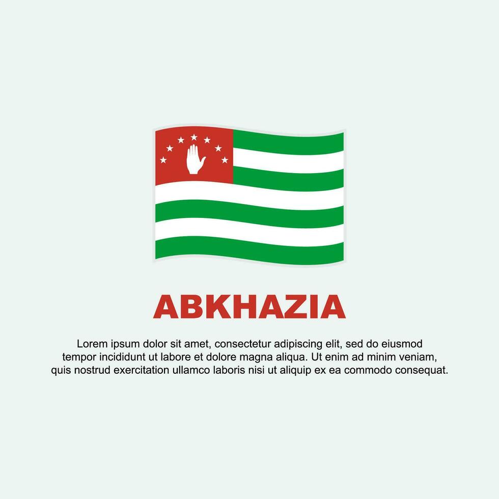 Abkhazia Flag Background Design Template. Abkhazia Independence Day Banner Social Media Post. Abkhazia Background vector