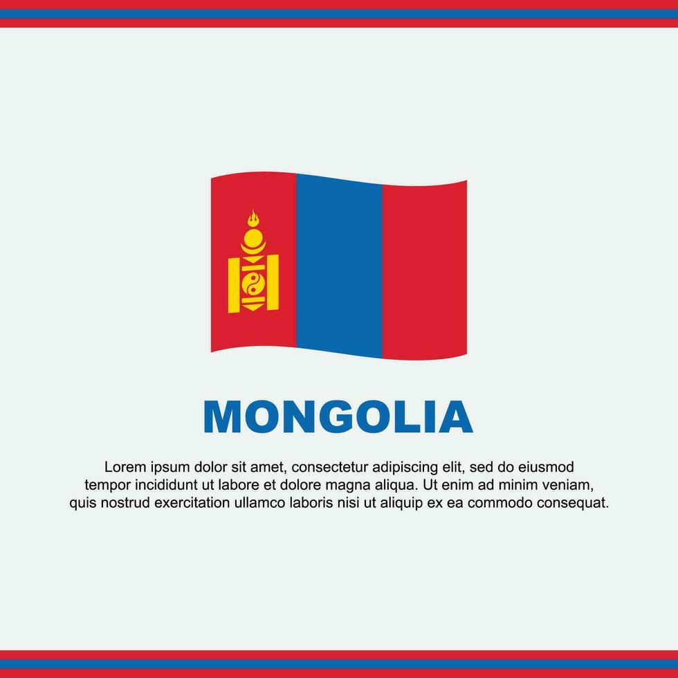 Mongolia Flag Background Design Template. Mongolia Independence Day Banner Social Media Post. Mongolia Design vector