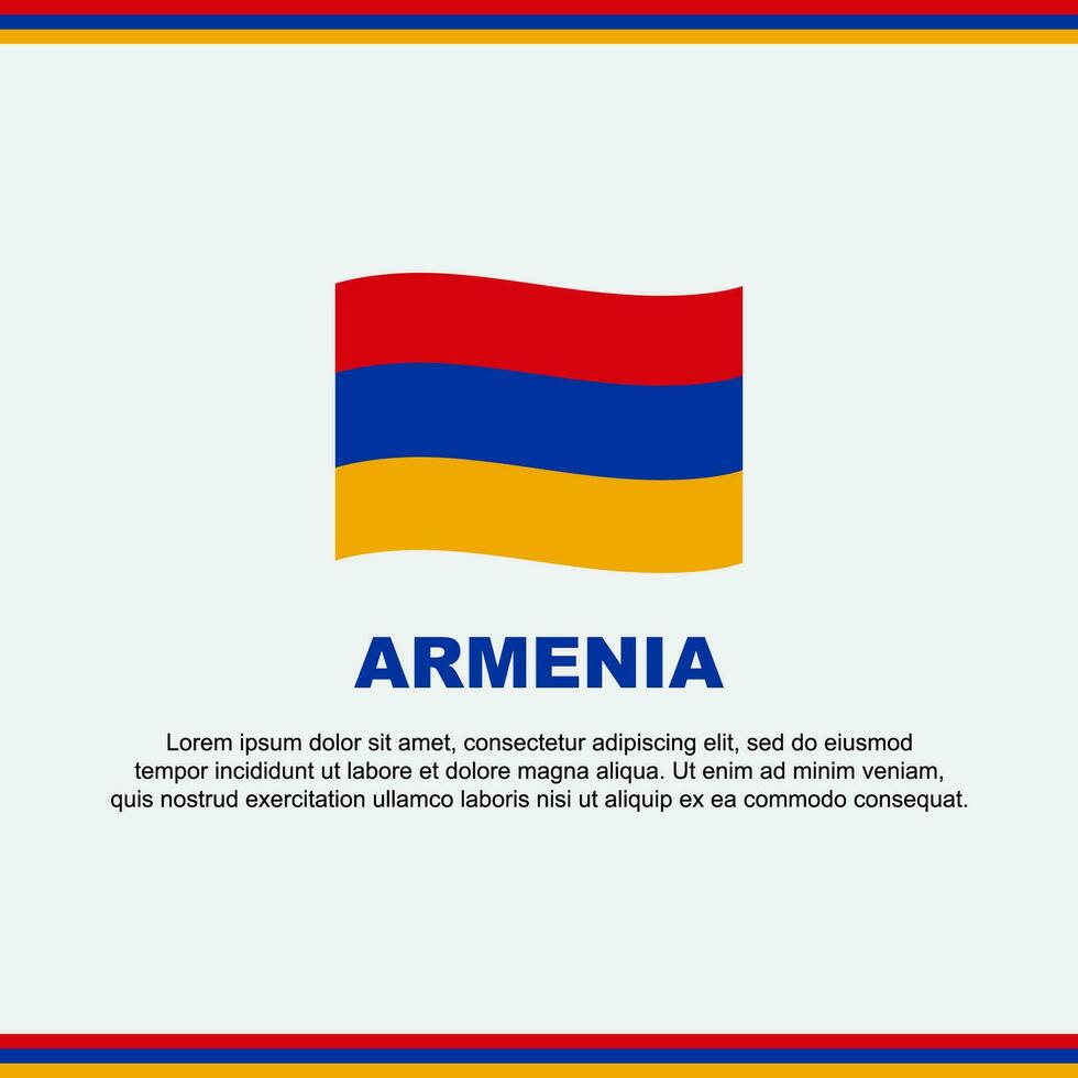 Armenia Flag Background Design Template. Armenia Independence Day Banner Social Media Post. Armenia Design vector