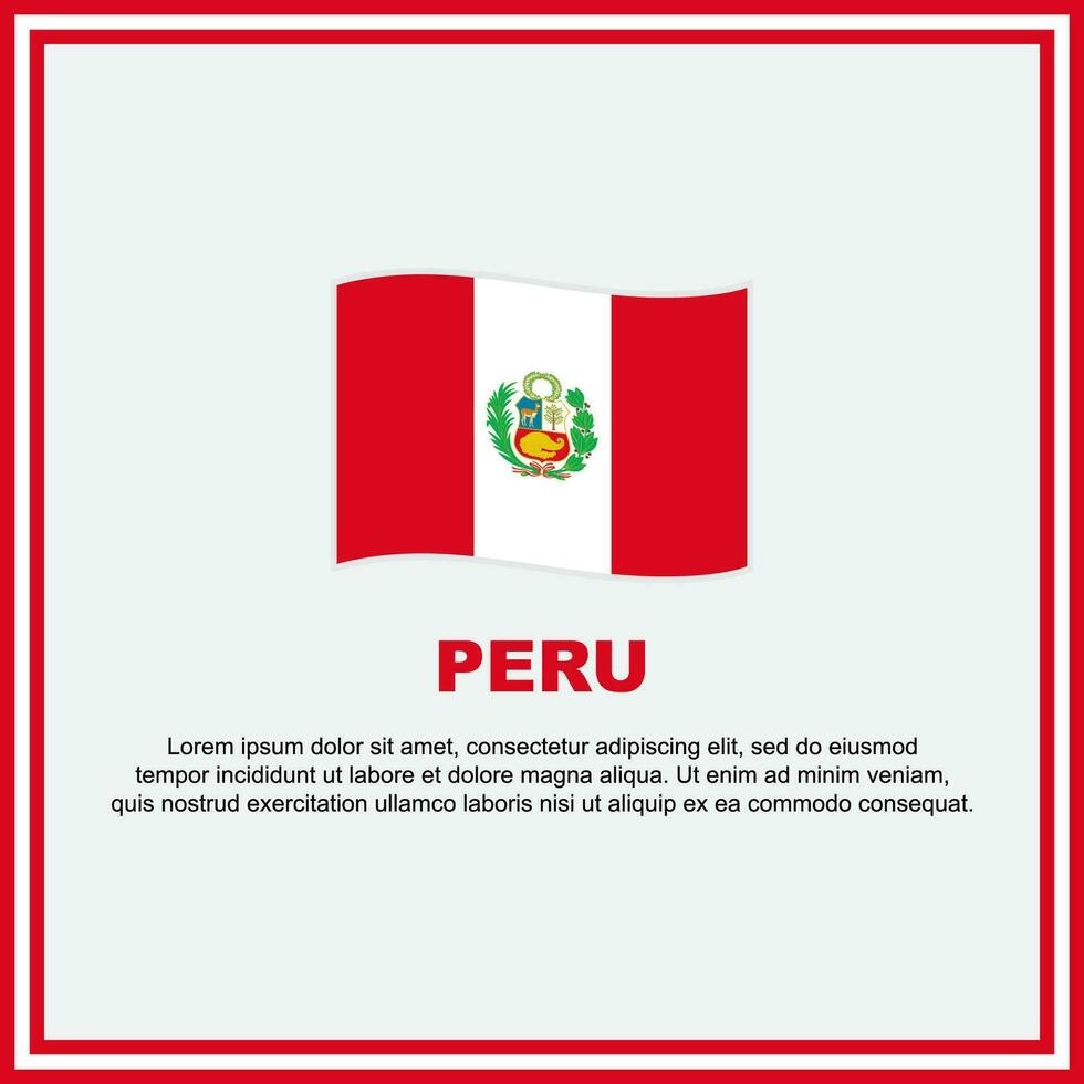 Perú bandera antecedentes diseño modelo. Perú independencia día bandera social medios de comunicación correo. bandera vector