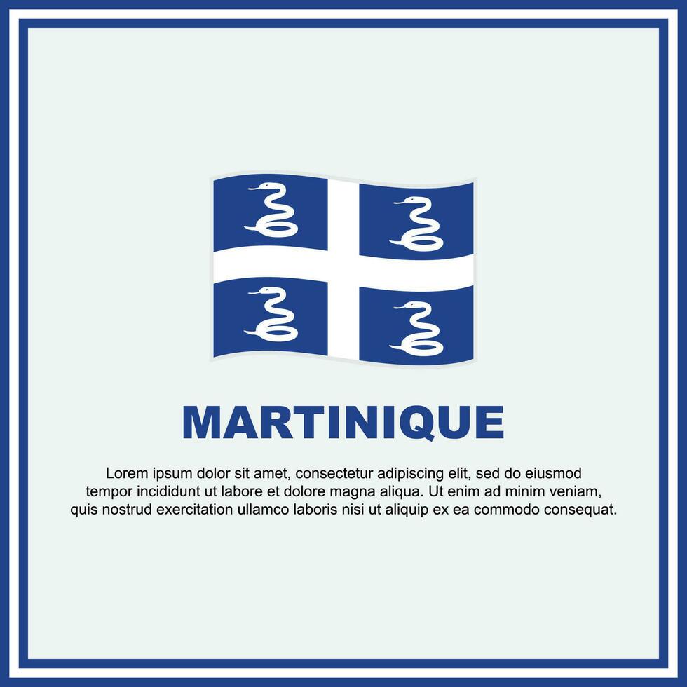Martinique Flag Background Design Template. Martinique Independence Day Banner Social Media Post. Martinique Banner vector