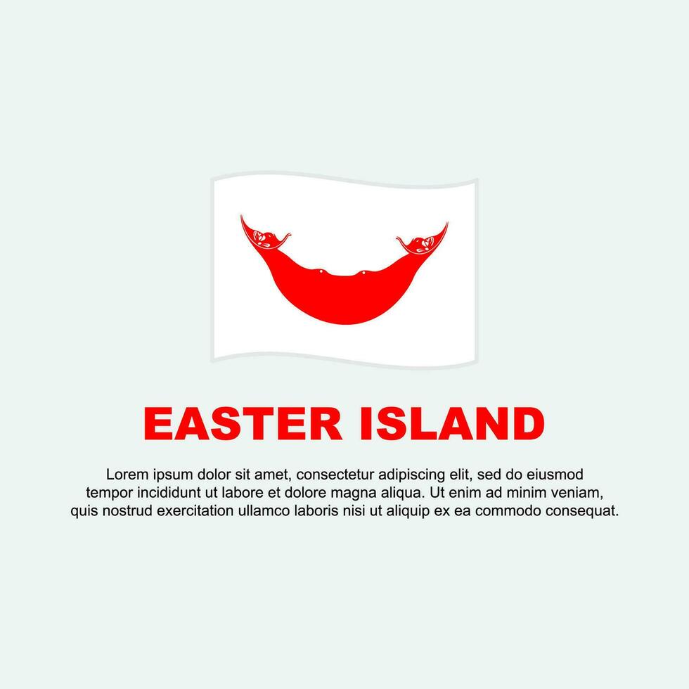 Easter Island Flag Background Design Template. Easter Island Independence Day Banner Social Media Post. Easter Island Background vector