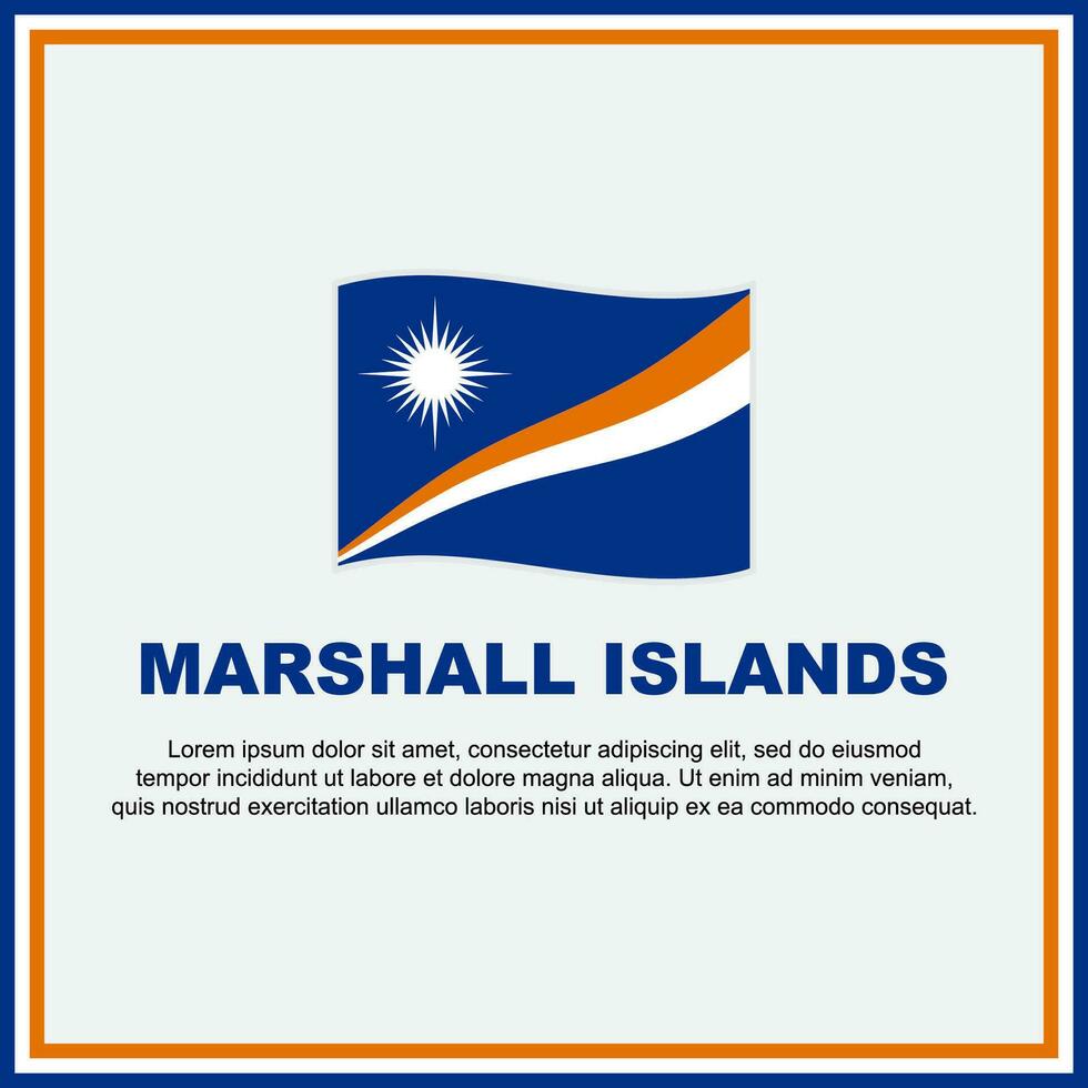 Marshall Islands Flag Background Design Template. Marshall Islands Independence Day Banner Social Media Post. Marshall Islands Banner vector