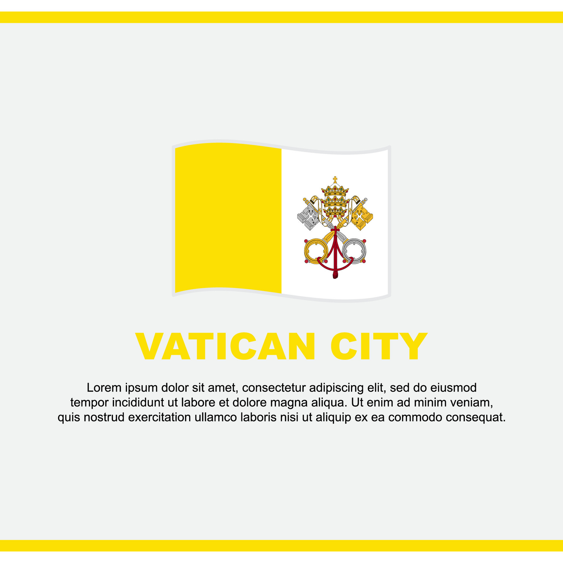 Vatican City Flag Background Design Template. Vatican City Independence