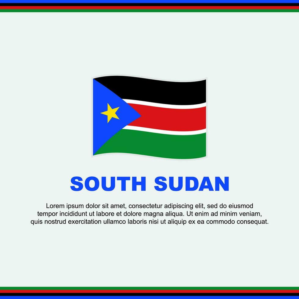 South Sudan Flag Background Design Template. South Sudan Independence Day Banner Social Media Post. South Sudan Design vector