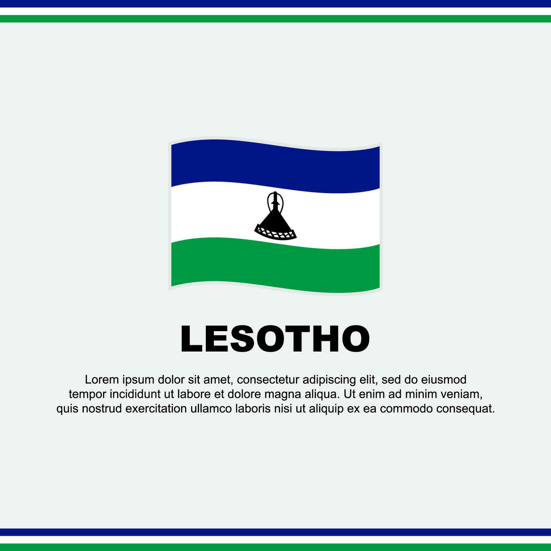 Lesotho Flag Background Design Template. Lesotho Independence Day