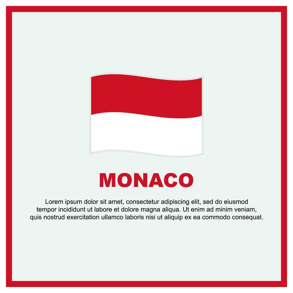 Monaco Flag Background Design Template. Monaco Independence Day Banner Social Media Post. Monaco Banner vector