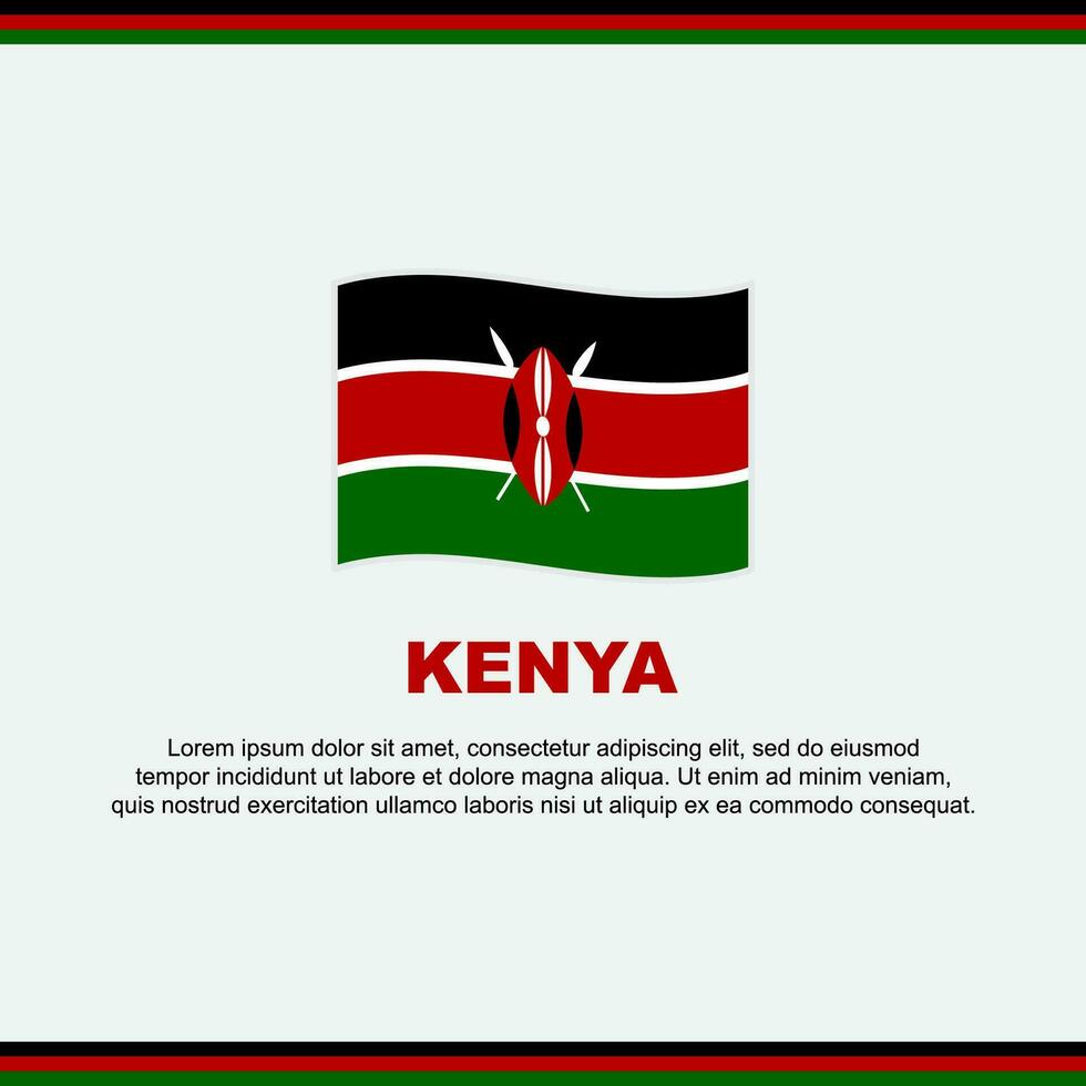 Kenya Flag Background Design Template. Kenya Independence Day Banner Social Media Post. Kenya Design vector