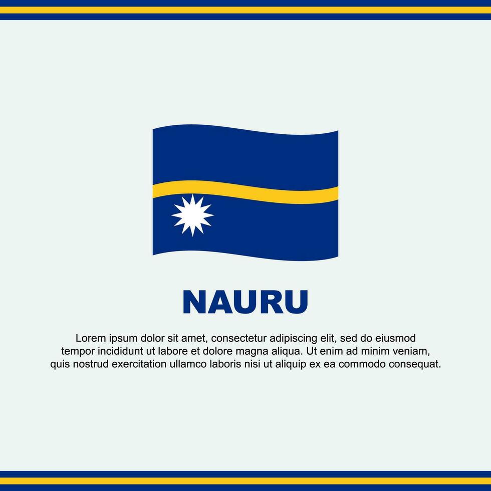 nauru bandera antecedentes diseño modelo. nauru independencia día bandera social medios de comunicación correo. nauru diseño vector