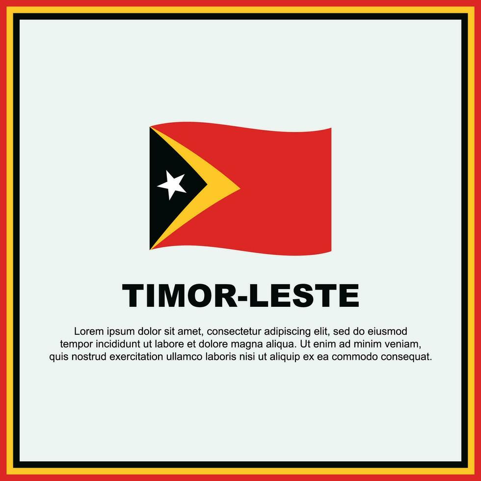 Timor Leste Flag Background Design Template. Timor Leste Independence Day Banner Social Media Post. Timor Leste Banner vector