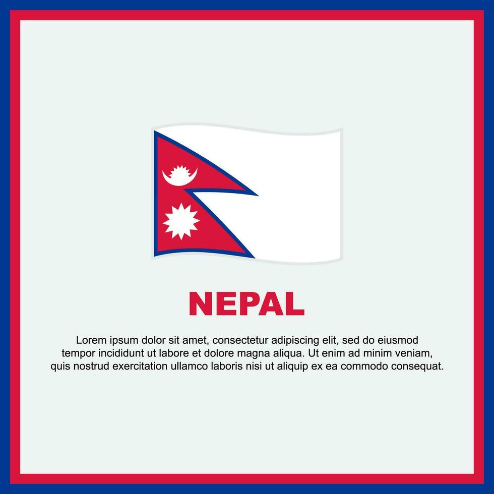 Nepal Flag Background Design Template. Nepal Independence Day Banner