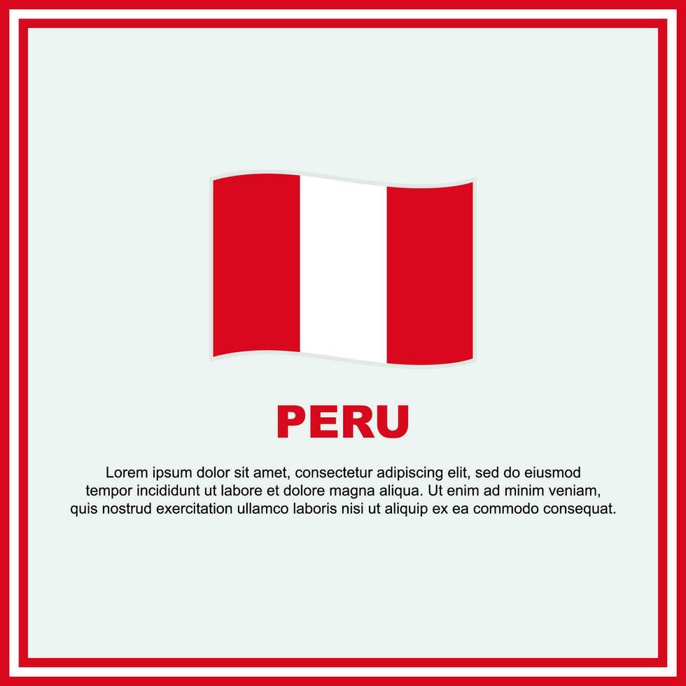 Peru Flag Background Design Template. Peru Independence Day Banner Social Media Post. Peru Banner vector