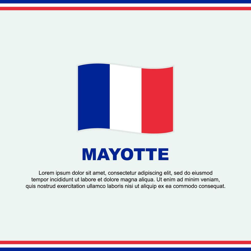 mayotte bandera antecedentes diseño modelo. mayotte independencia día bandera social medios de comunicación correo. diseño vector