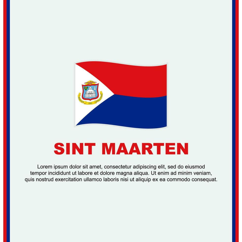 sint Marten bandera antecedentes diseño modelo. sint Marten independencia día bandera social medios de comunicación correo. sint Marten dibujos animados vector