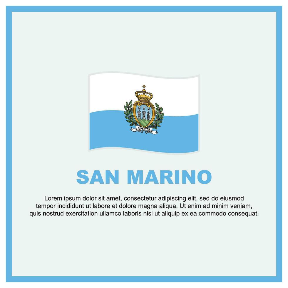 San Marino Flag Background Design Template. San Marino Independence Day Banner Social Media Post. San Marino Banner vector