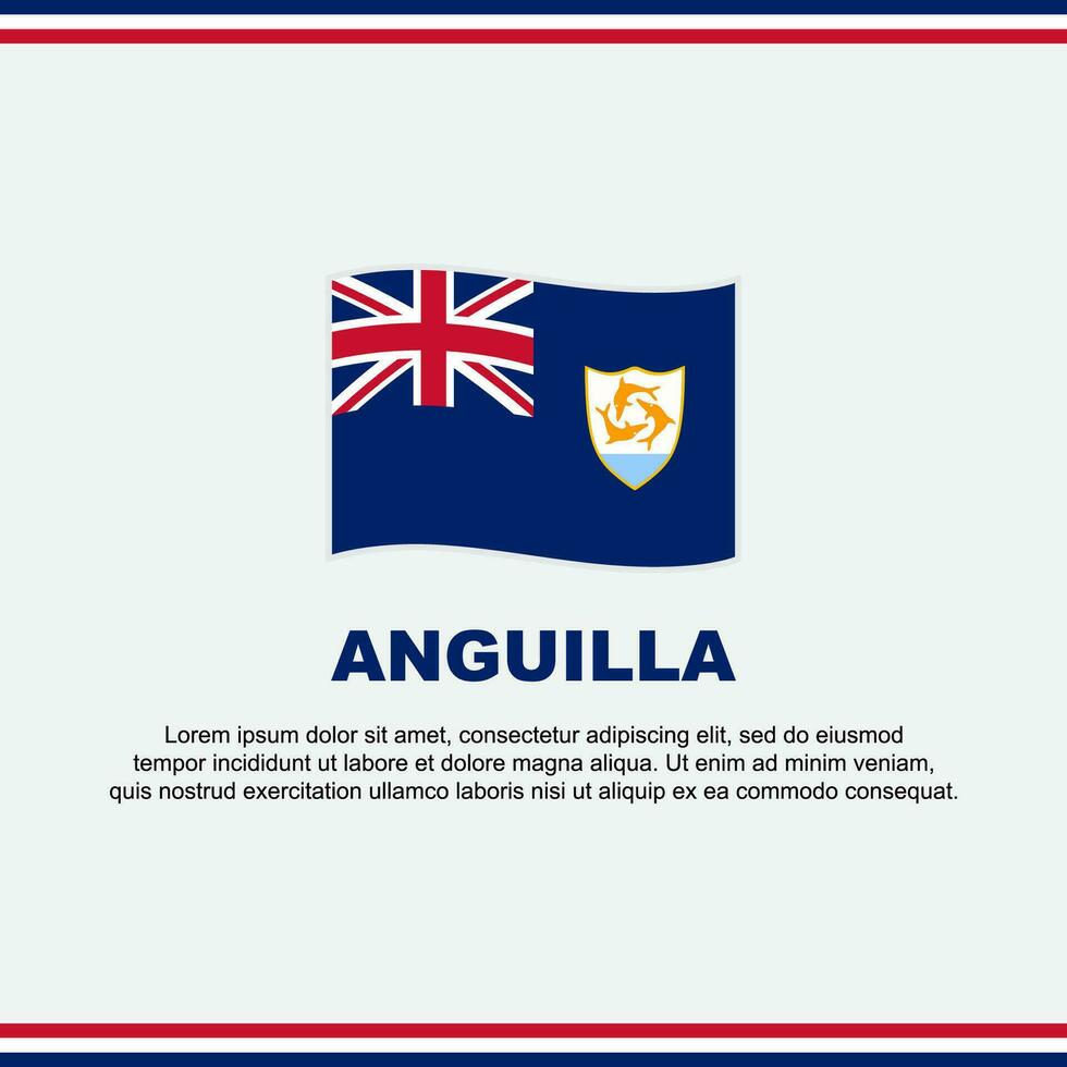 anguila bandera antecedentes diseño modelo. anguila independencia día bandera social medios de comunicación correo. anguila diseño vector