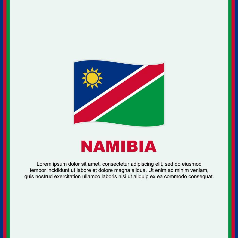 Namibia Flag Background Design Template. Namibia Independence Day Banner Social Media Post. Namibia Cartoon vector