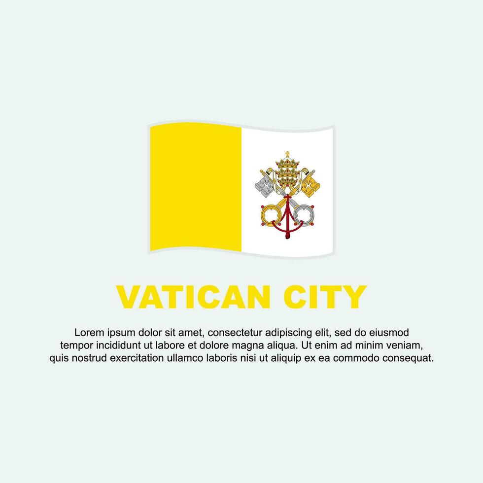 Vatican City Flag Background Design Template. Vatican City Independence Day Banner Social Media Post. Vatican City Background vector