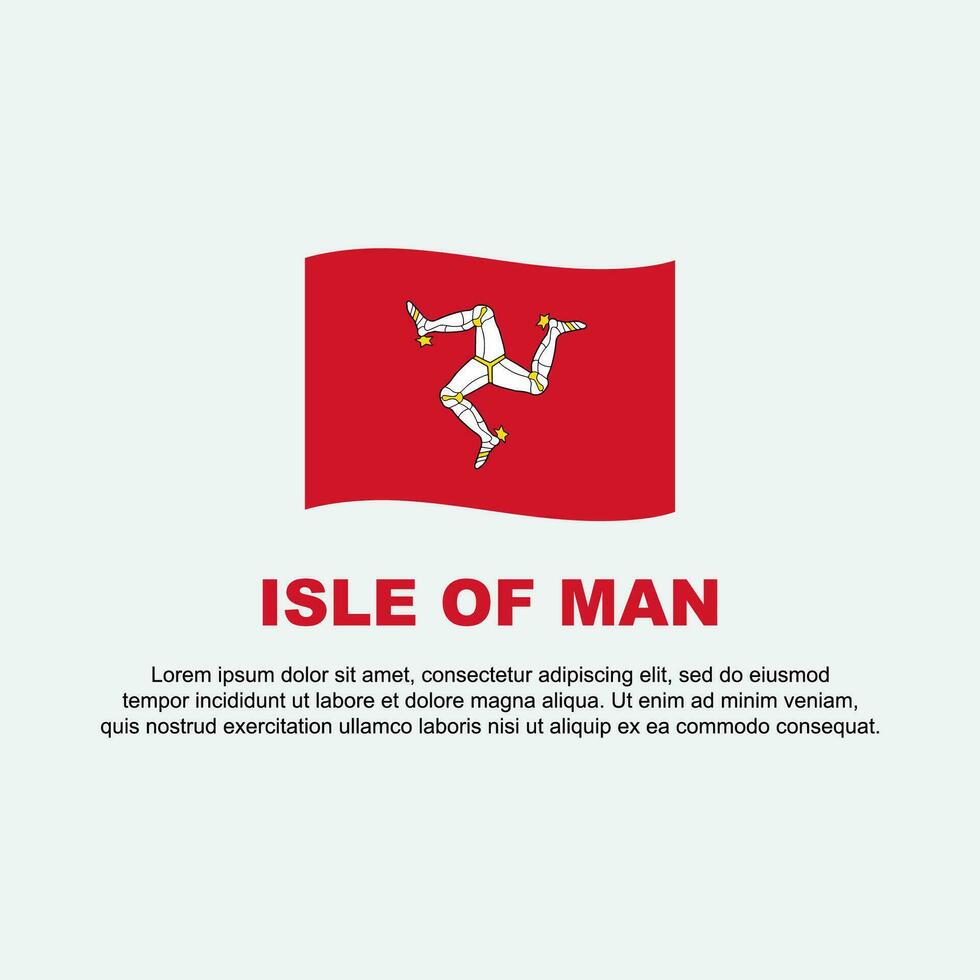 Isle Of Man Flag Background Design Template. Isle Of Man Independence Day Banner Social Media Post. Isle Of Man Background vector