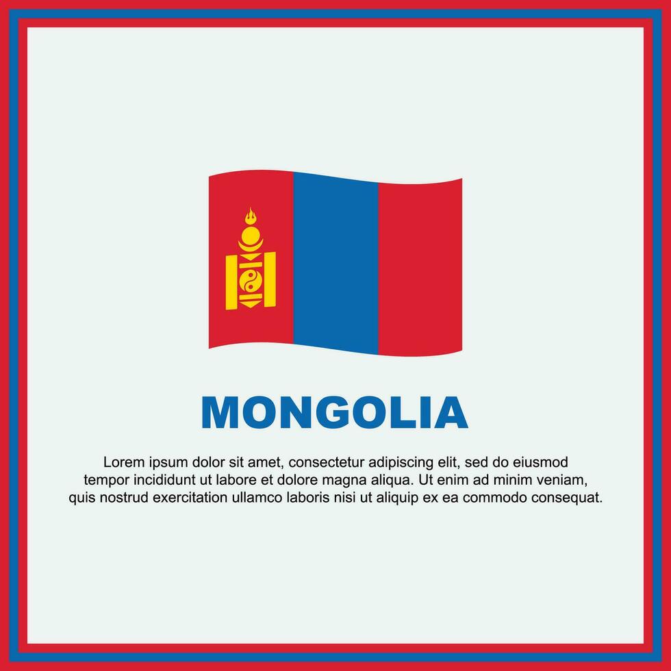 Mongolia Flag Background Design Template. Mongolia Independence Day Banner Social Media Post. Mongolia Banner vector