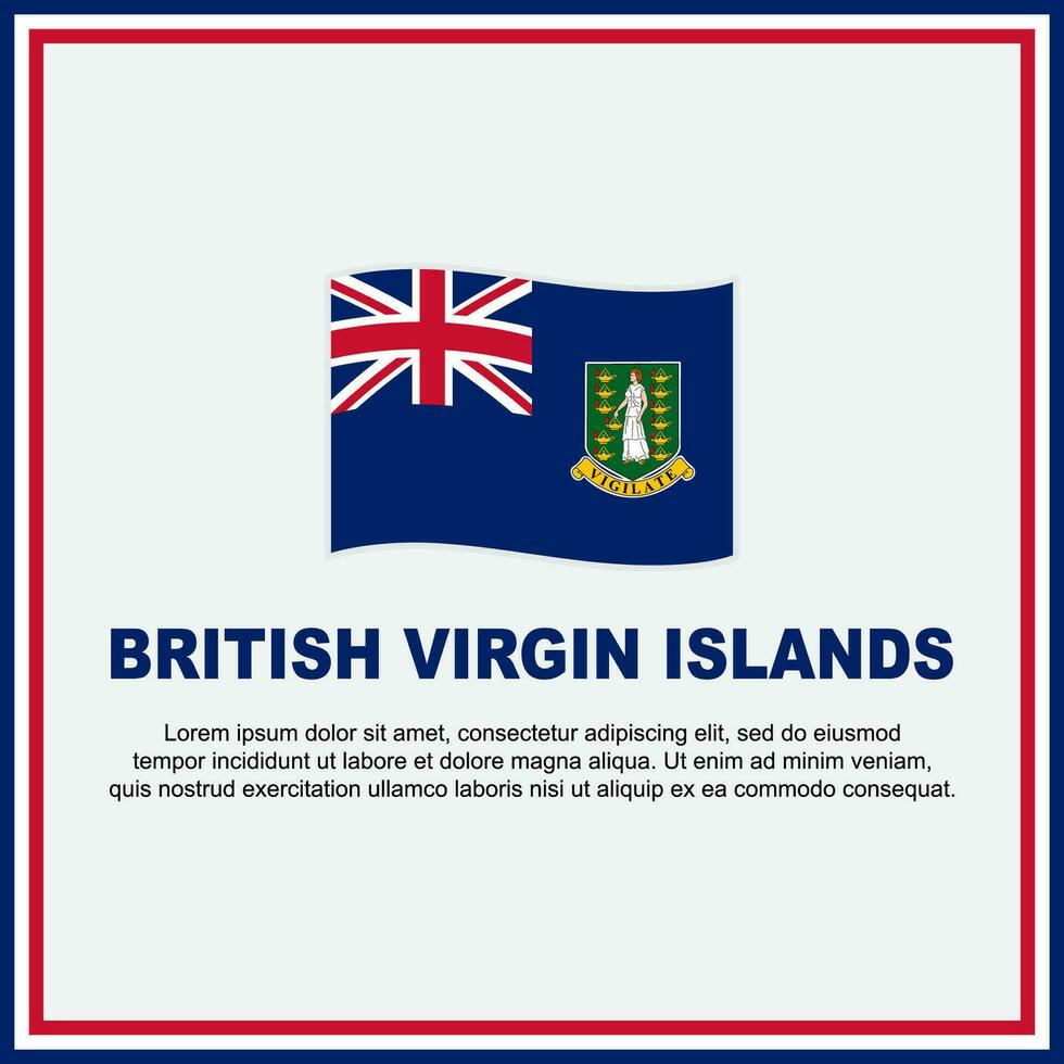 British Virgin Islands Flag Background Design Template. British Virgin Islands Independence Day Banner Social Media Post. Banner vector