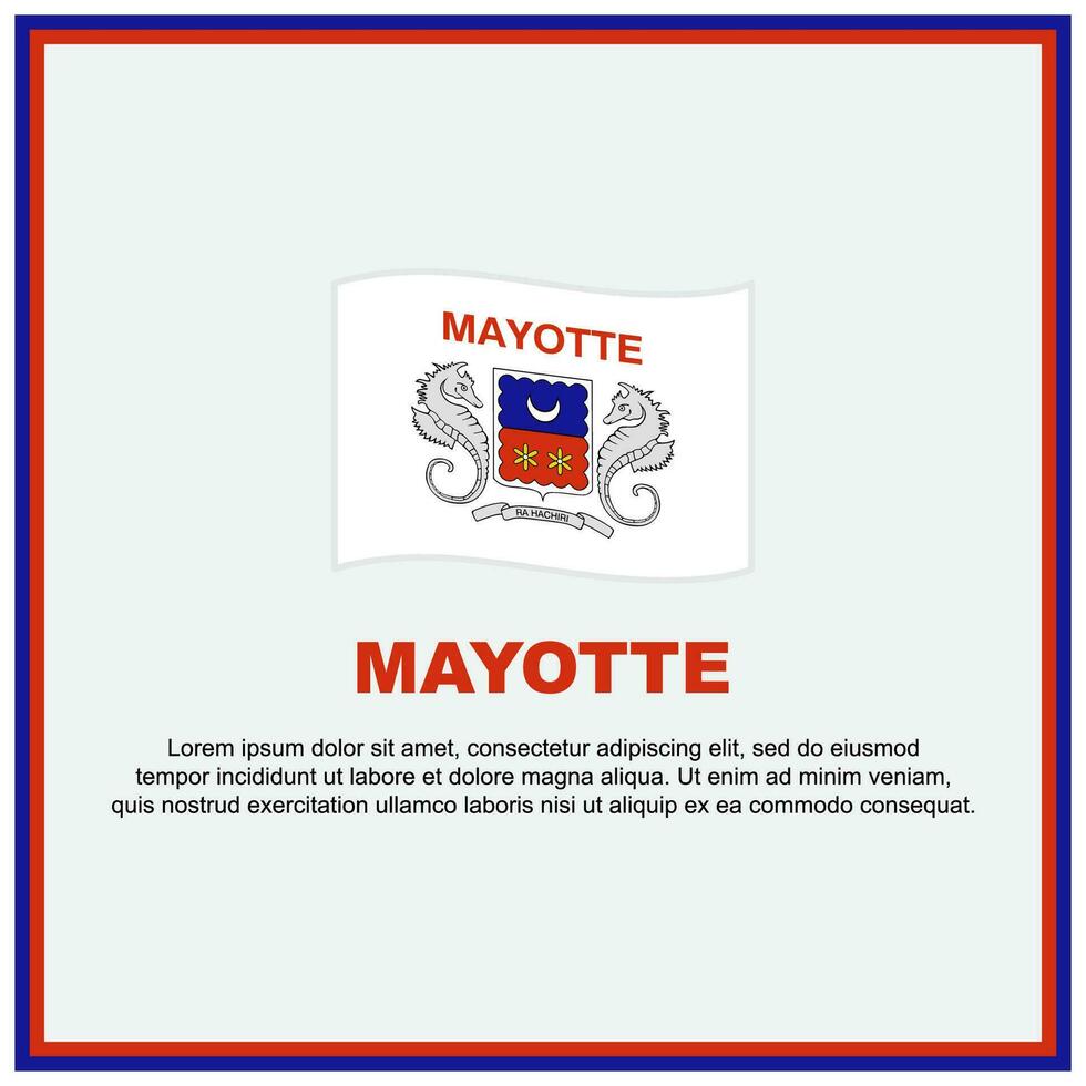 mayotte bandera antecedentes diseño modelo. mayotte independencia día bandera social medios de comunicación correo. mayotte bandera vector