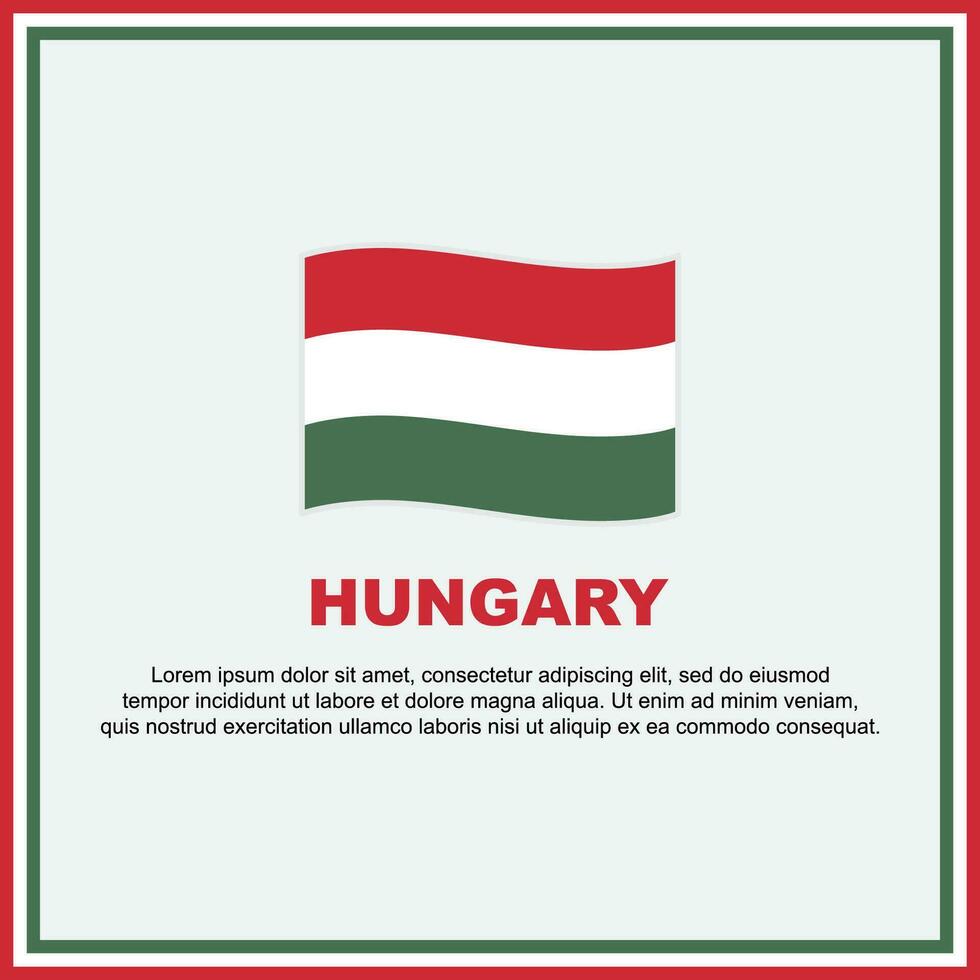 Hungary Flag Background Design Template. Hungary Independence Day Banner Social Media Post. Hungary Banner vector