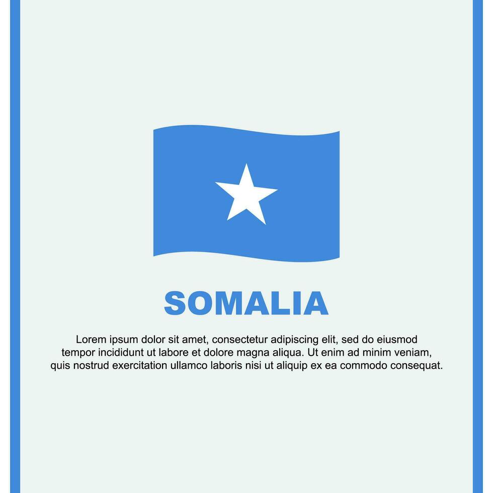 Somalia Flag Background Design Template. Somalia Independence Day Banner Social Media Post. Somalia Cartoon vector