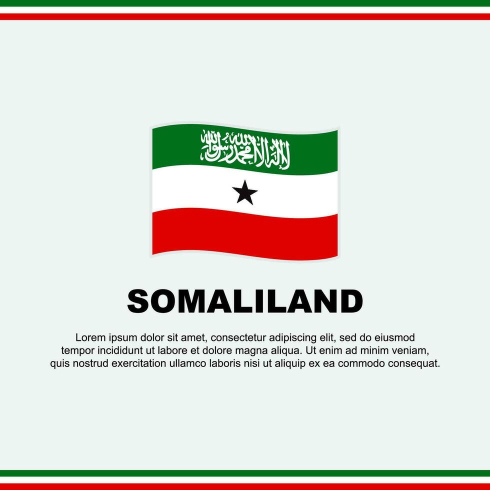 Somaliland Flag Background Design Template. Somaliland Independence Day Banner Social Media Post. Somaliland Design vector