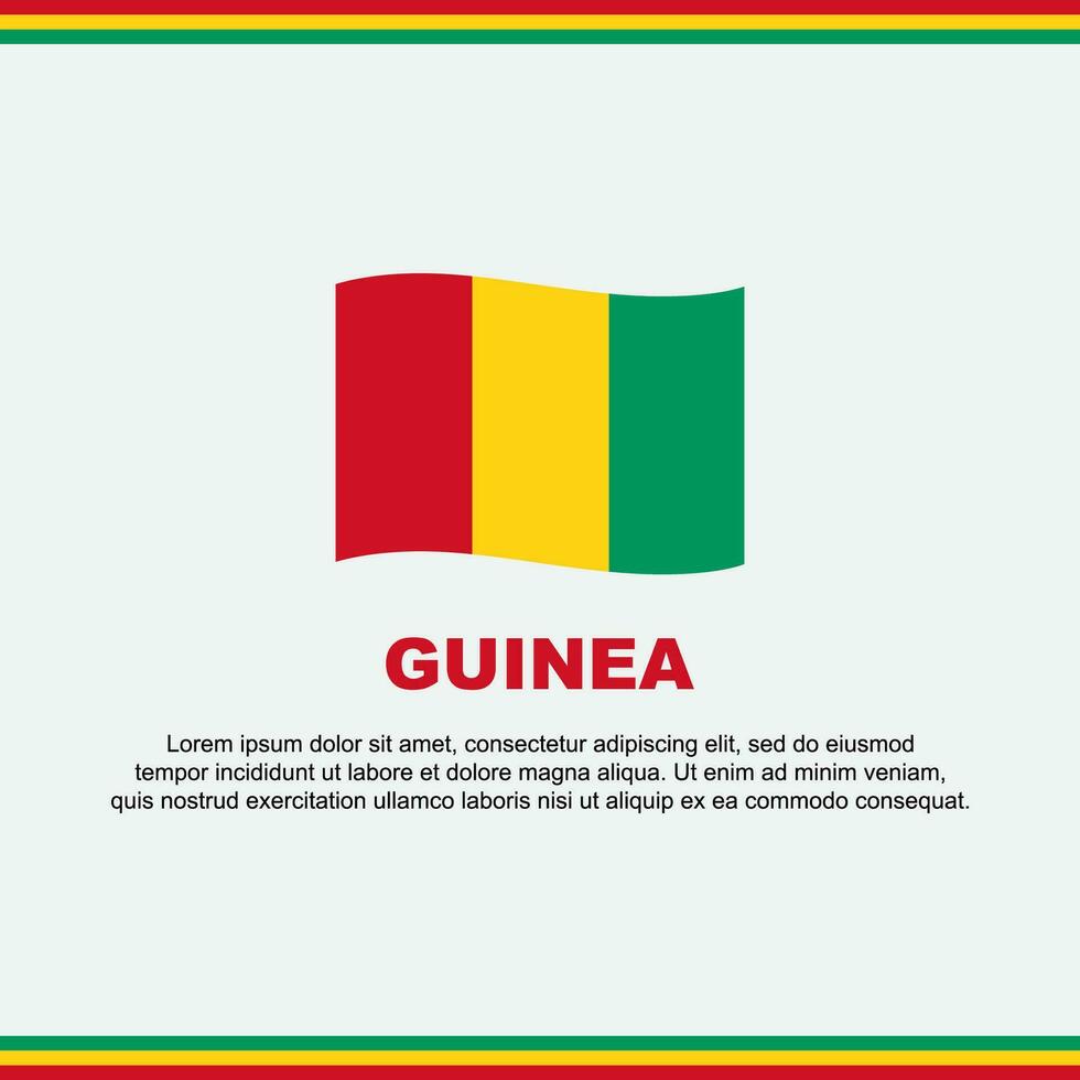 Guinea bandera antecedentes diseño modelo. Guinea independencia día bandera social medios de comunicación correo. Guinea diseño vector