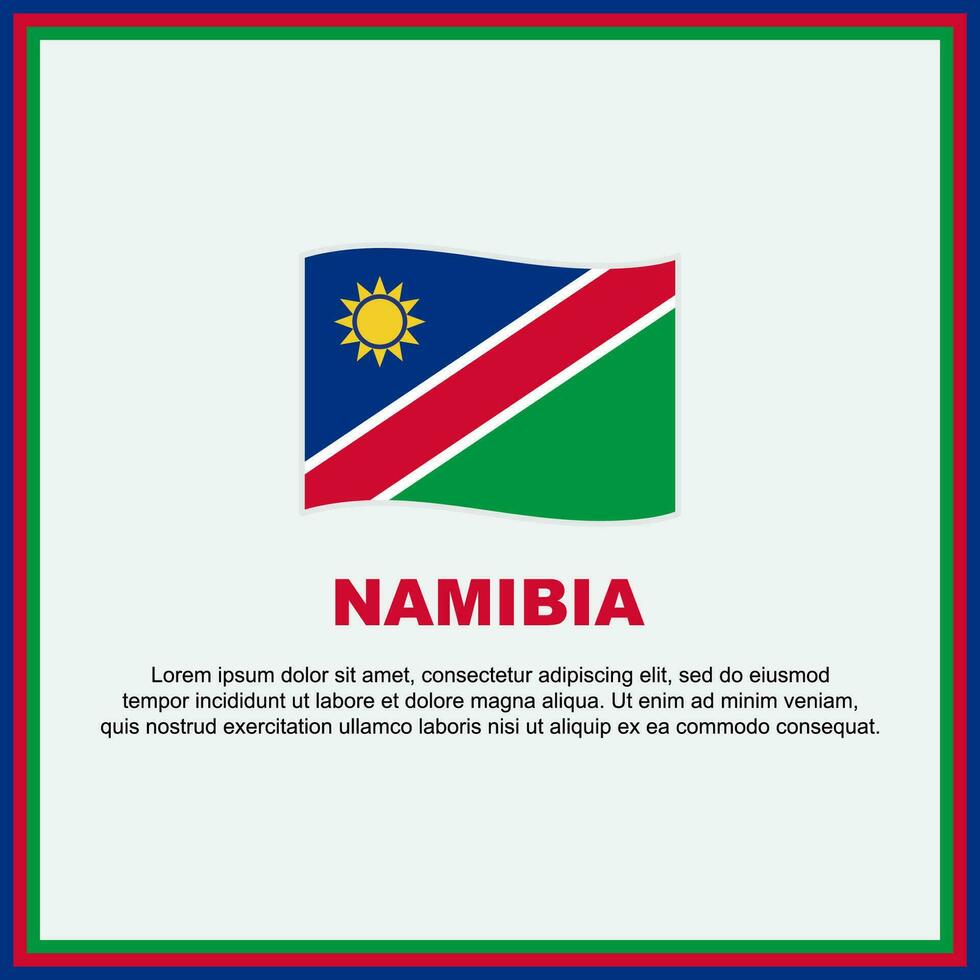 Namibia Flag Background Design Template. Namibia Independence Day Banner Social Media Post. Namibia Banner vector