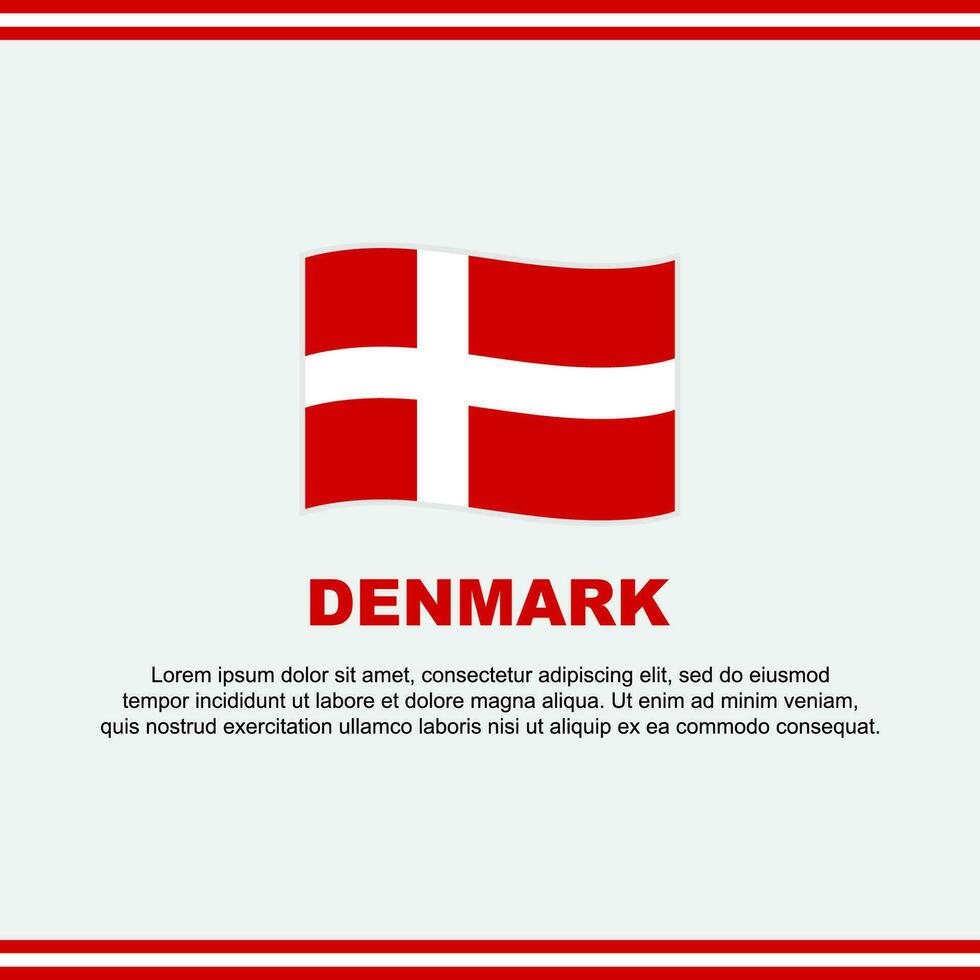 Denmark Flag Background Design Template. Denmark Independence Day Banner Social Media Post. Denmark Design vector