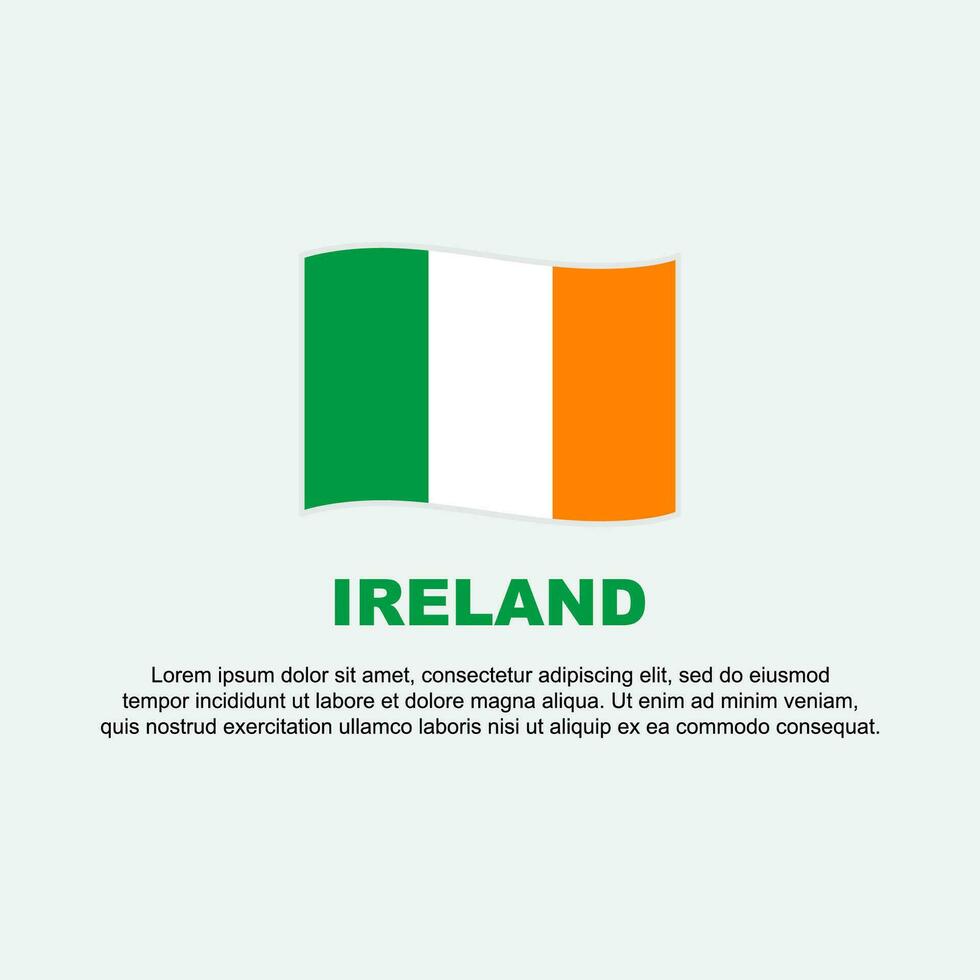 Irlanda bandera antecedentes diseño modelo. Irlanda independencia día bandera social medios de comunicación correo. Irlanda antecedentes vector