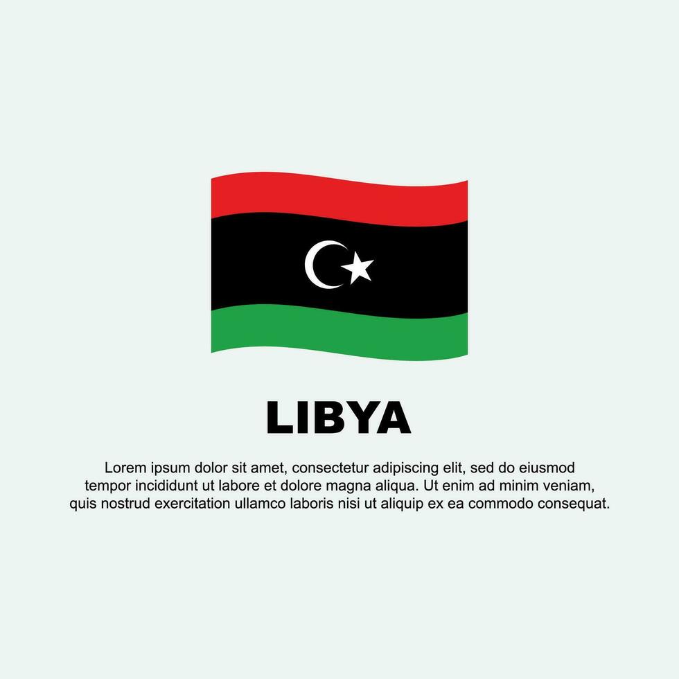 Libya Flag Background Design Template. Libya Independence Day Banner Social Media Post. Libya Background vector