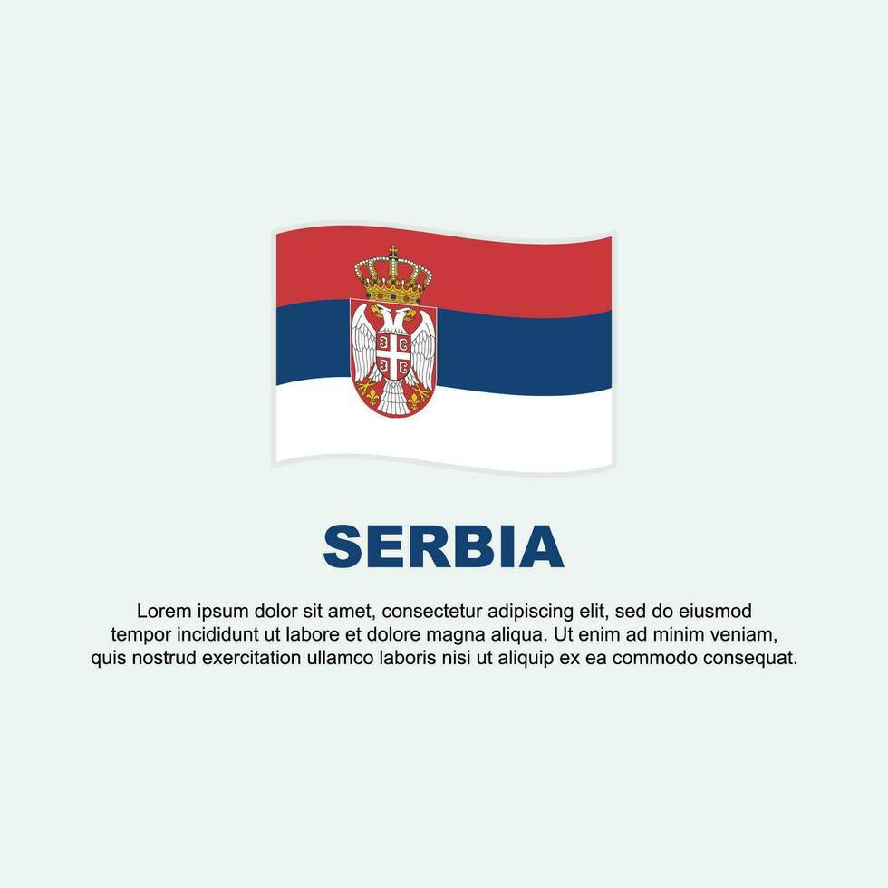 Serbia Flag Background Design Template. Serbia Independence Day Banner Social Media Post. Serbia Background vector