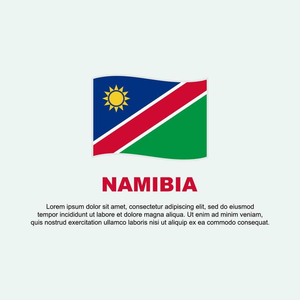 Namibia Flag Background Design Template. Namibia Independence Day Banner Social Media Post. Namibia Background vector